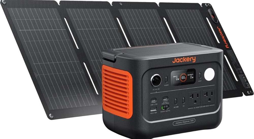 Jackery Explorer 300 Portable Power Station with 40W Solar Panel